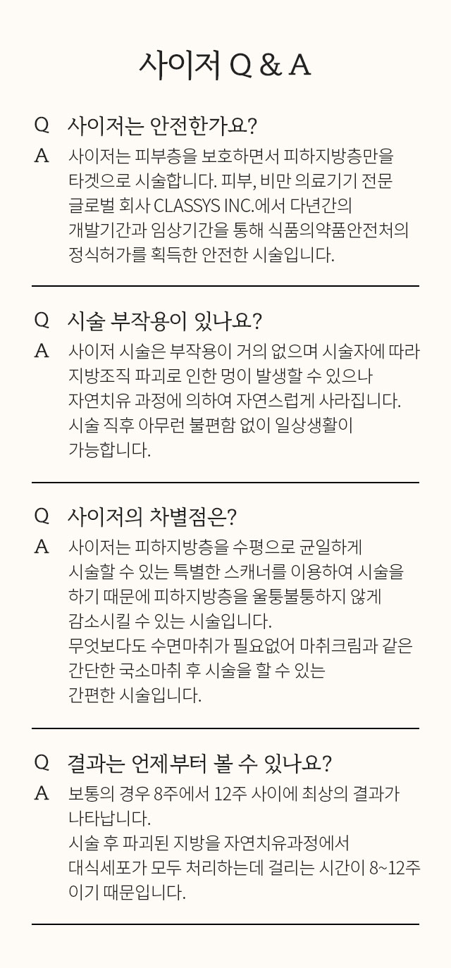 사이저 Q&A